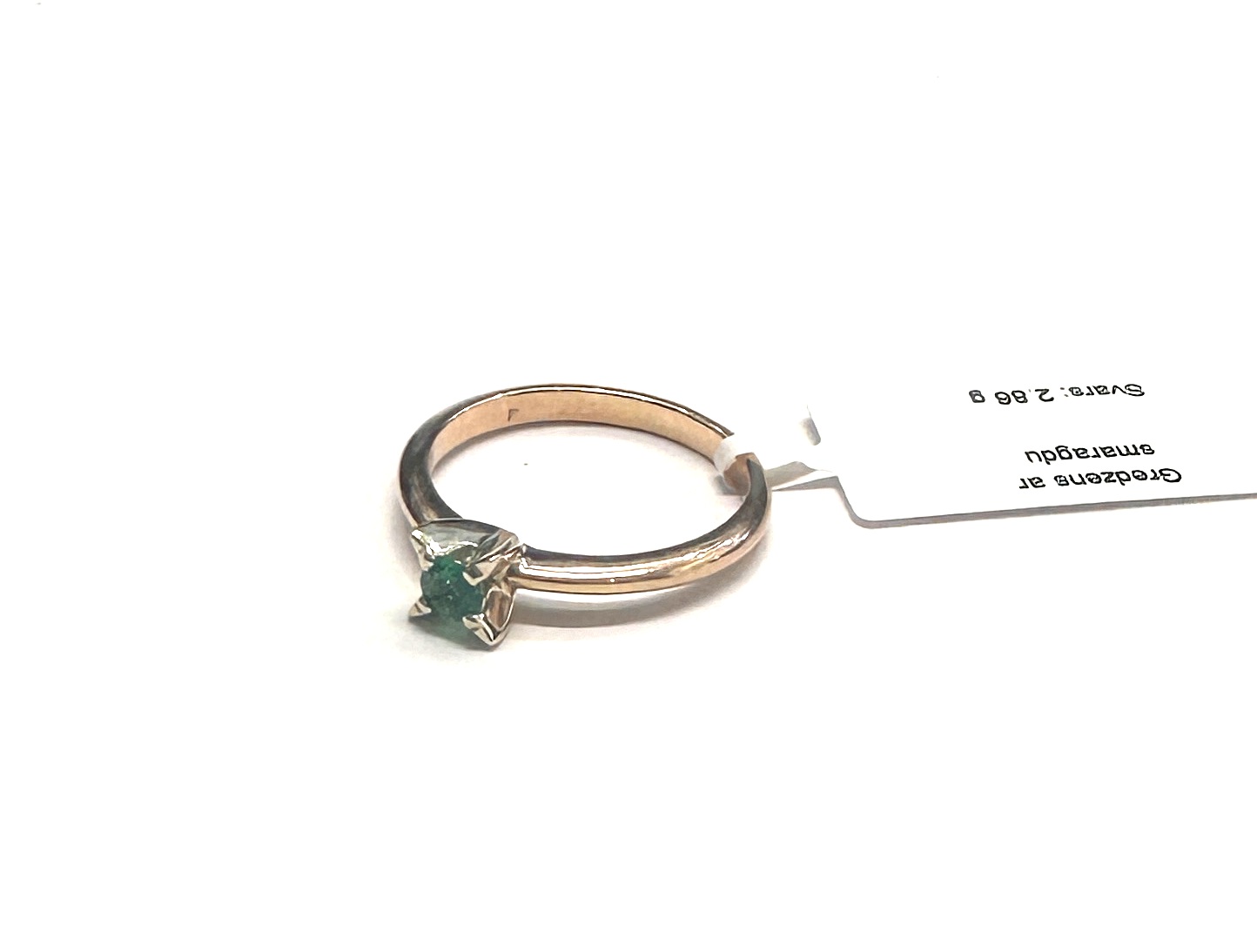 Gredzens ar smaragdu (0.17 ct) 1070-0763