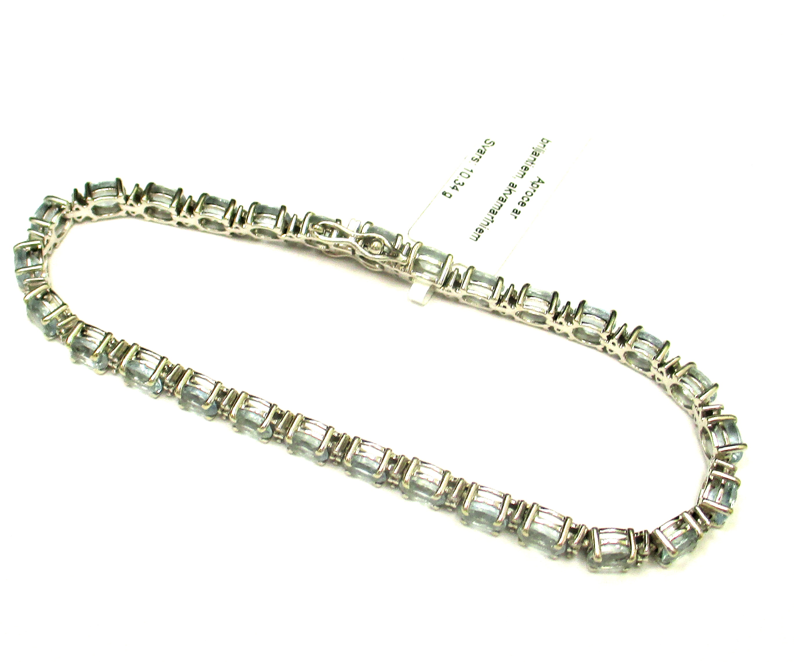 Aproce ar briljantiem (0.27 ct), akvamarīniem 2853-5253