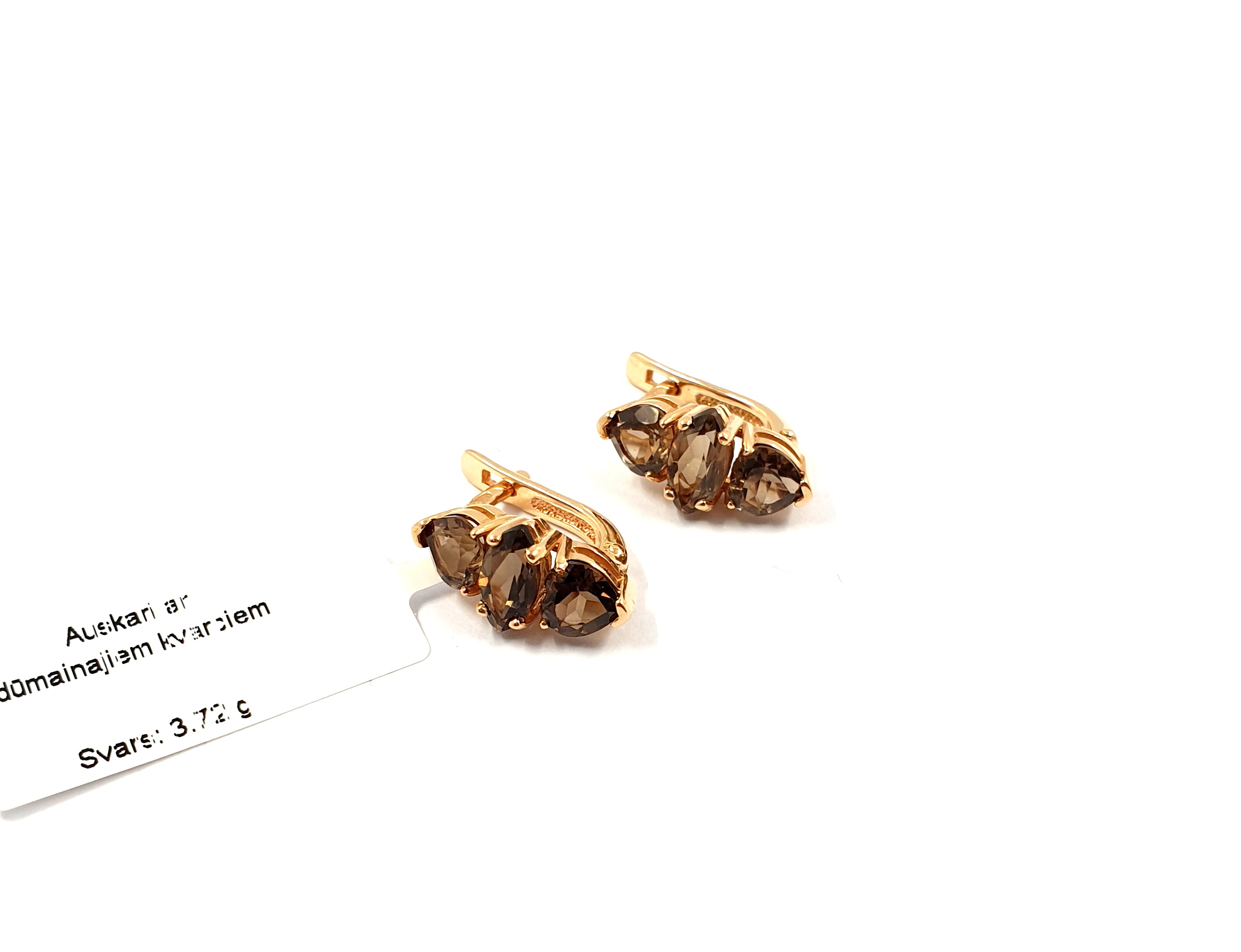 Auskari ar dūmainjam kvarciem 34742-1251