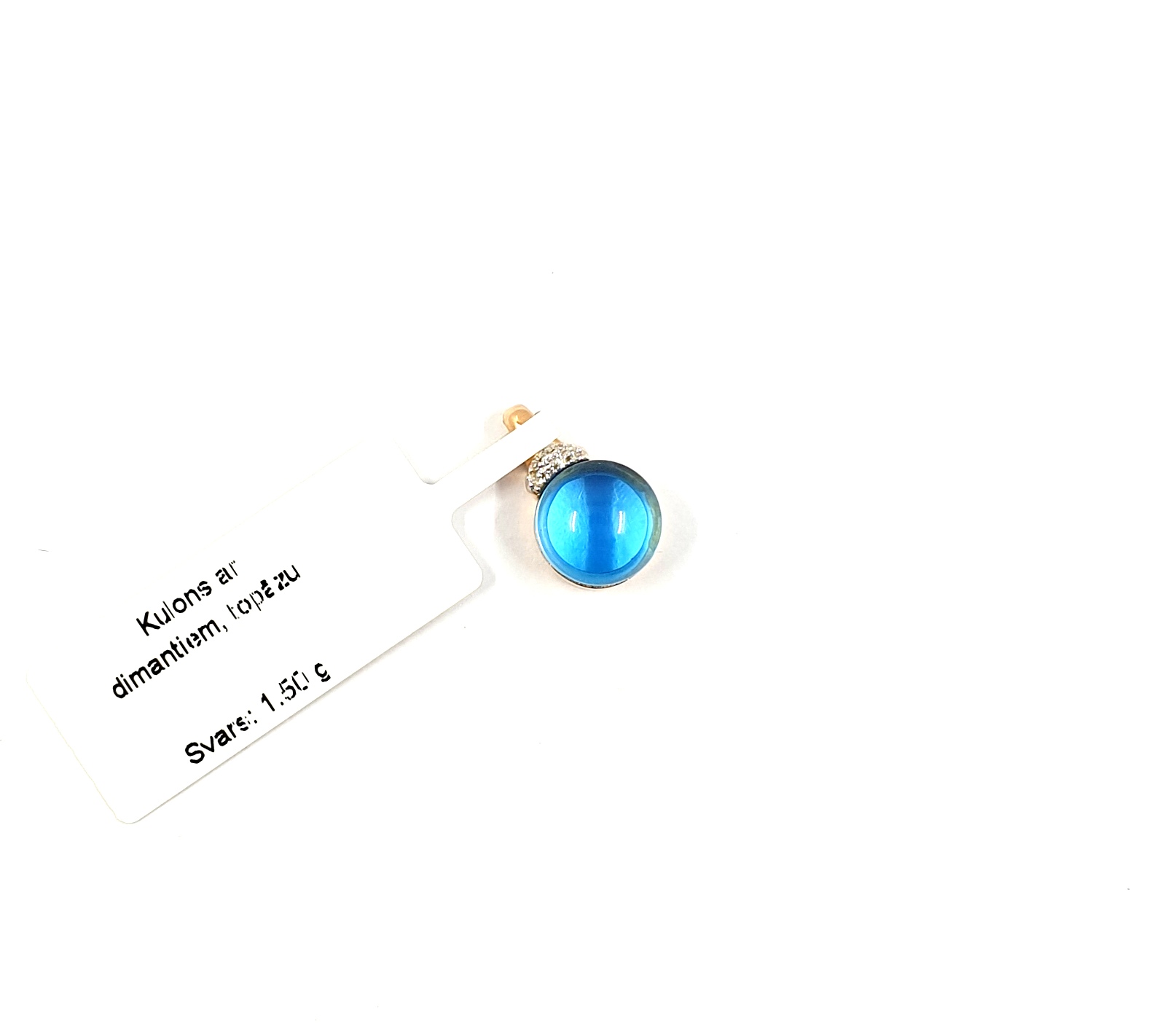 Kulons ar dimantiem(0.02 ct.)un topāzu 3380g3-1251