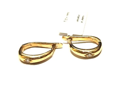 Auskari ar briljantiem (0.04 ct) 1701-4633