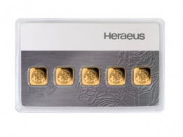 Zelta stienis Heraeus 5 gr.