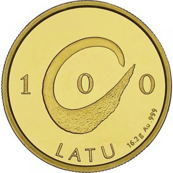 Latvijas zelta monēta 100 lati 1998 gads