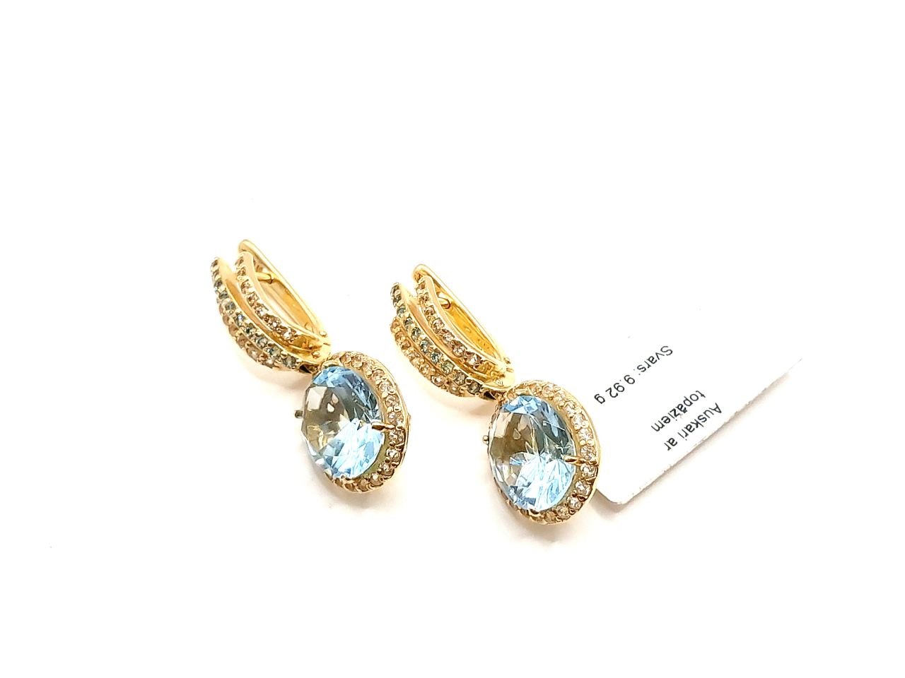 Auskari ar topāziem  (3.5 ct) 1860-2563