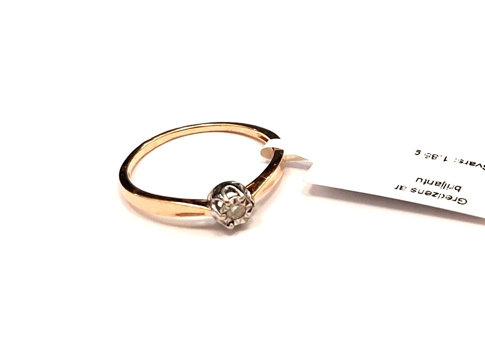 Gredzens ar briljantu (0.05 ct) 560-8363