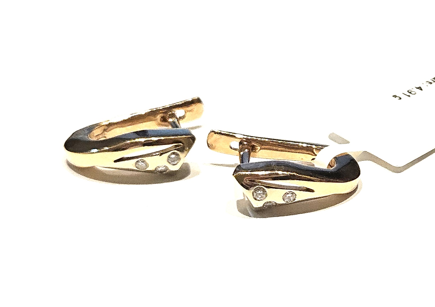 Auskari ar briljantiem (0.06 ct) 2292g1-1151