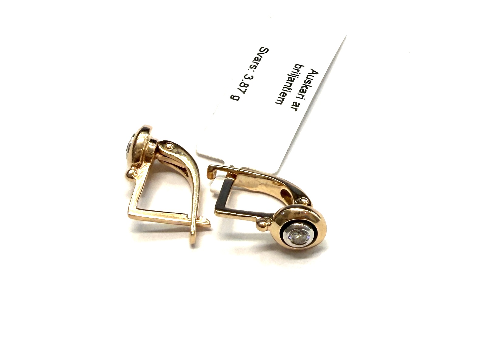 Auskari ar briljantiem (0.12ct) 1742-0763