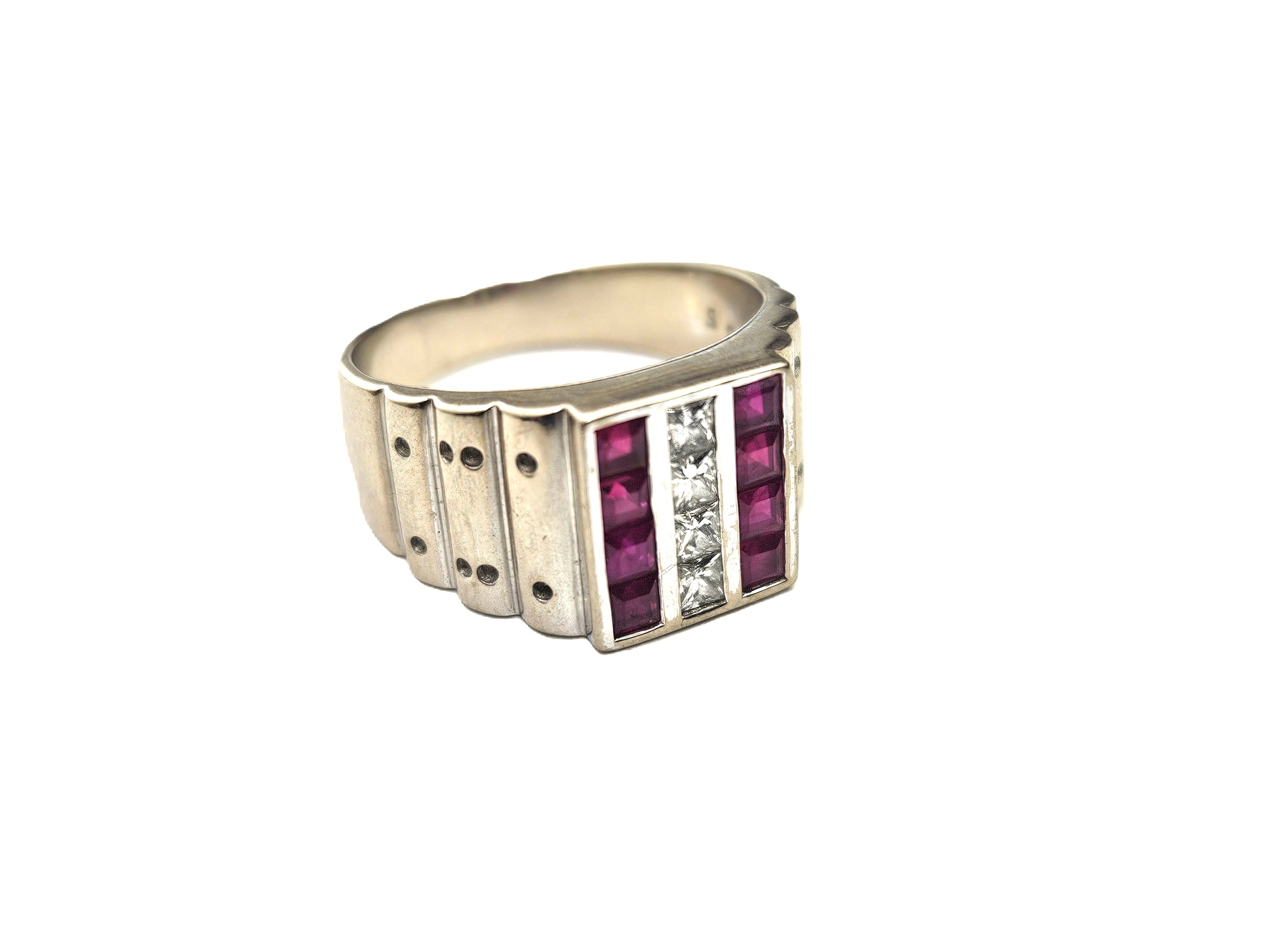 Gredzens ar briljantiem (0.40 ct) un rubīniem (0.80 ct) 3320-5761