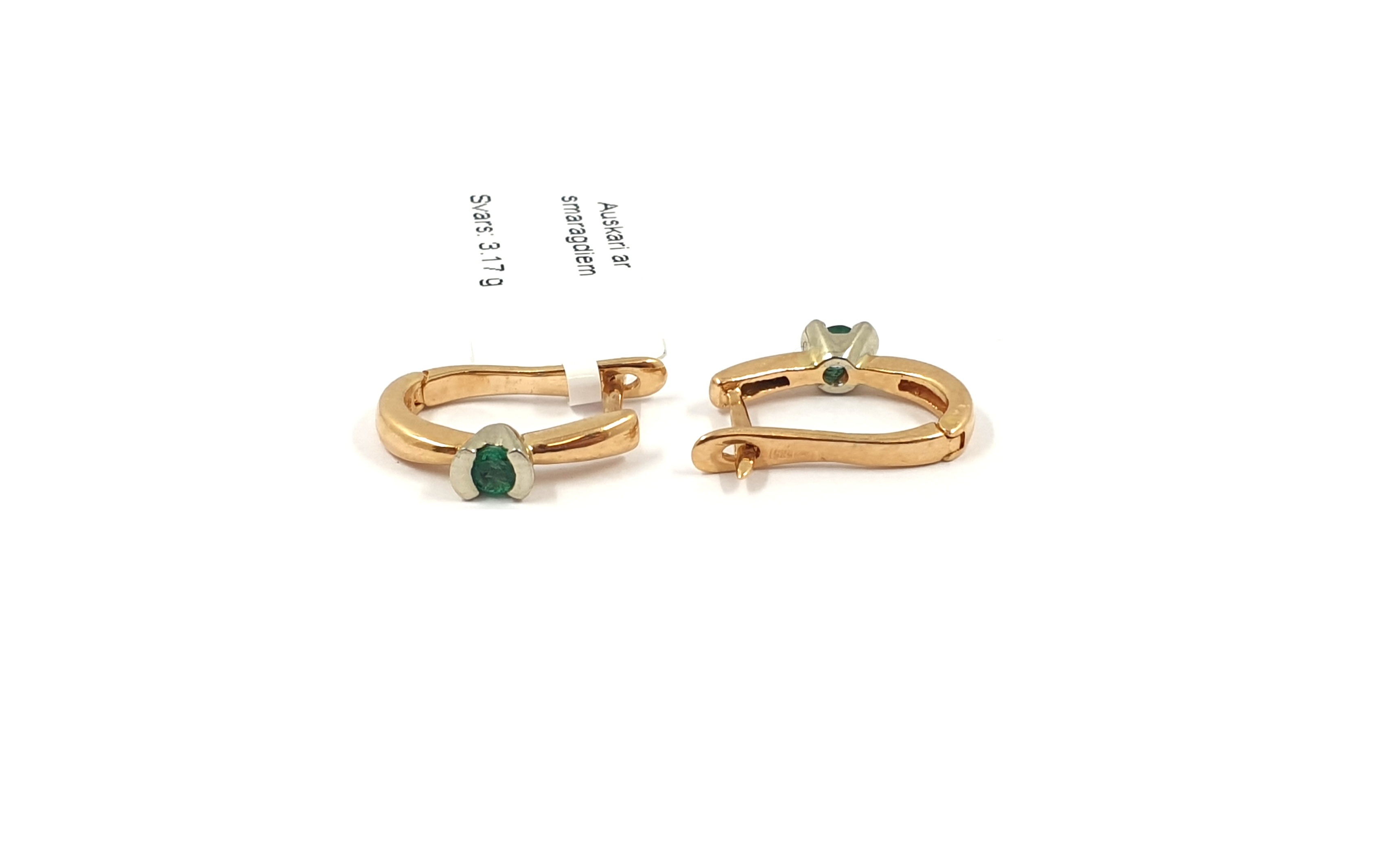 Auskari ar smaragdiem (0.16ct) 1810-0961