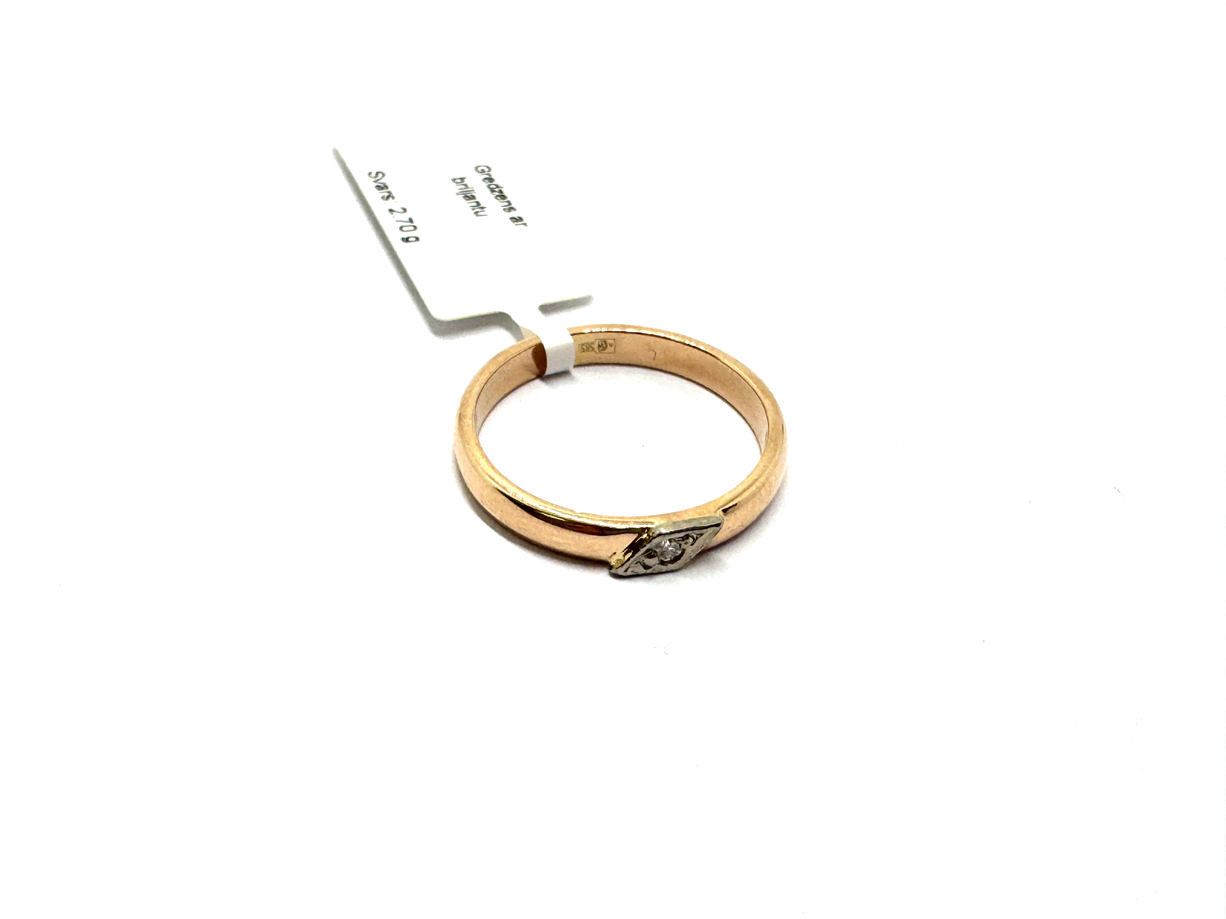 Gredzens  ar briljantu (0.03 ct) , 1130-4663