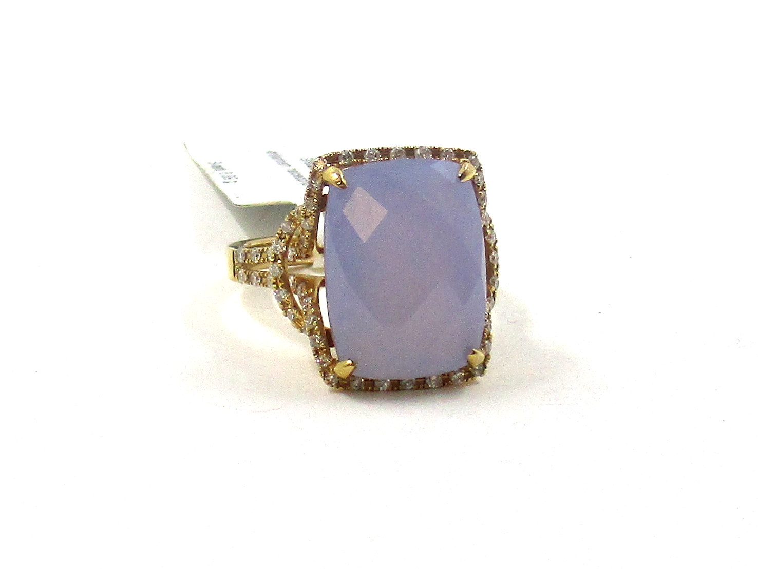 Gredzens ar briljantiem (0.5ct), halcedonu 1381-8163