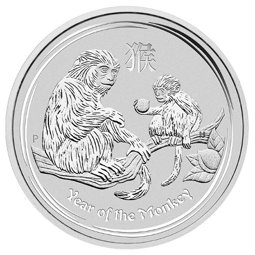 Austrālijas sudraba monēta 1/2 oz Year of the Monkey 2016 (Lunar II), 1950-8361