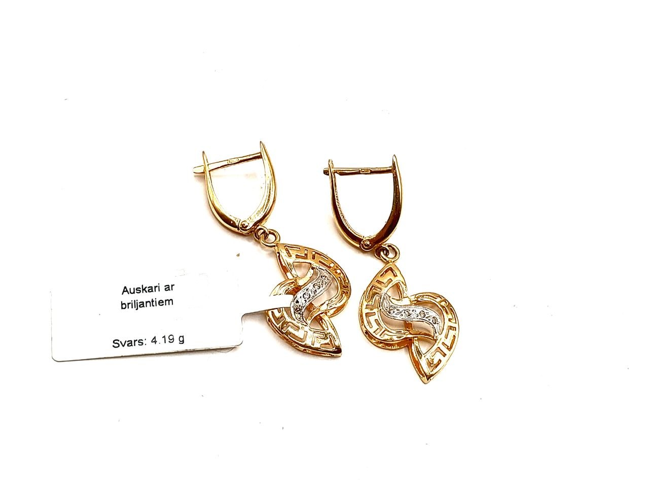 Auskari ar briljantiem (0.04 ct) 2450-2563