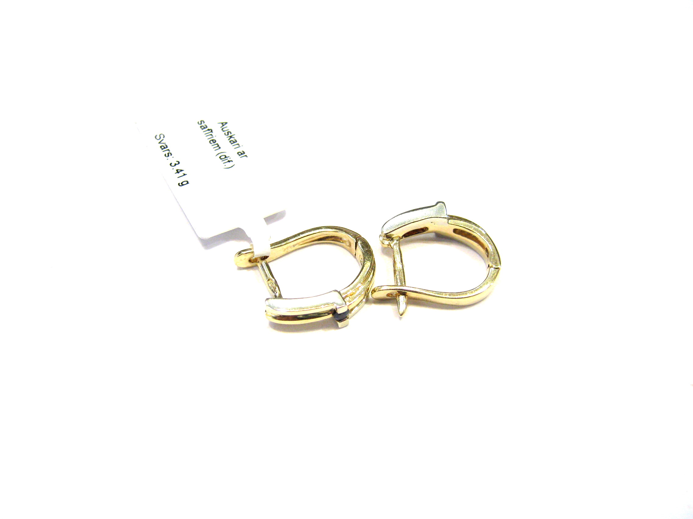 Auskari  ar difūzijas safīriem (0.04ct)   100g2-3443