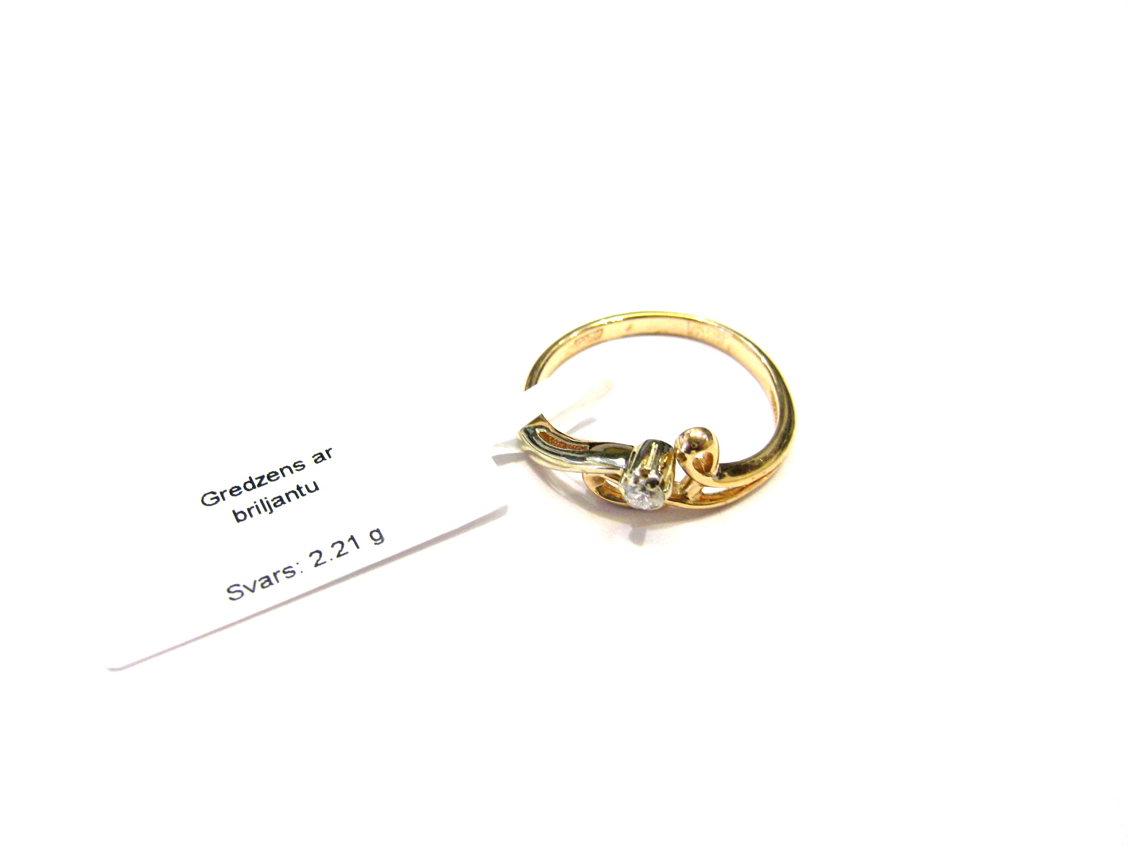 Gredzens ar briljantu (0.10 ct) 2792-4643