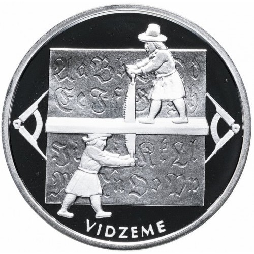 Latvijas sudraba monēta Laiks.Vidzeme