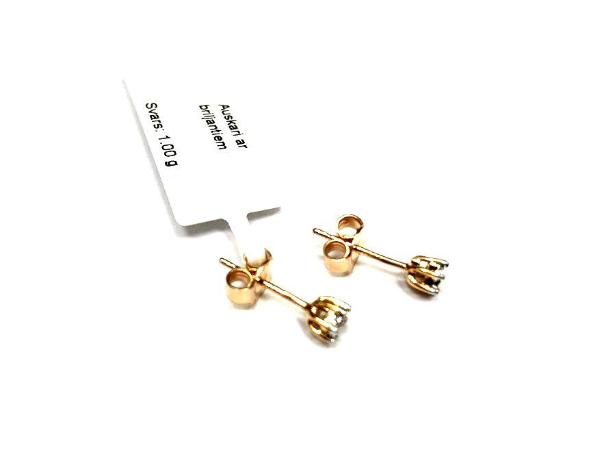 Auskari ar briljantiem (0.02 ct) 1250-8363