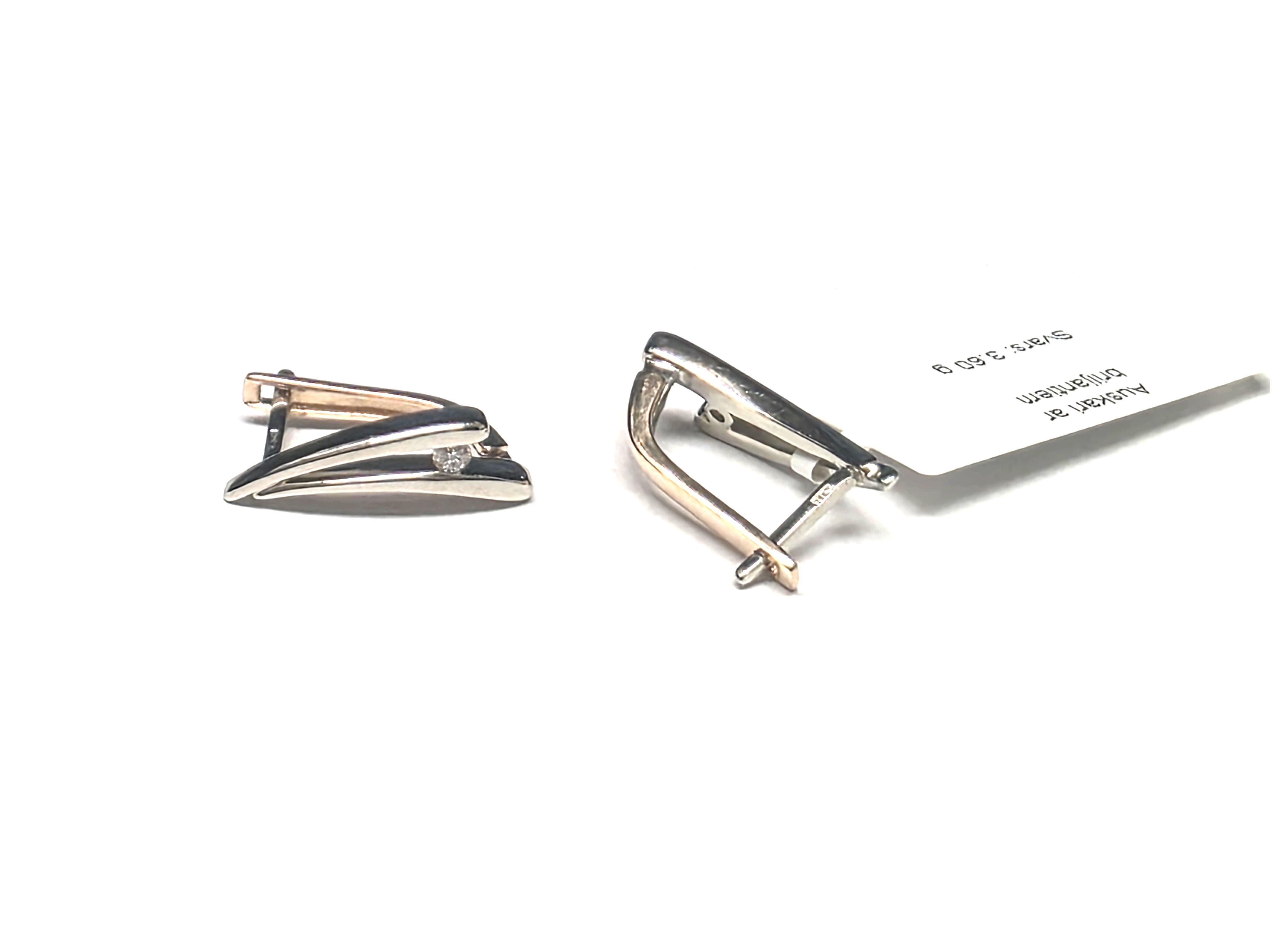 Auskari ar briljantiem (0.16 ct) 950-5063