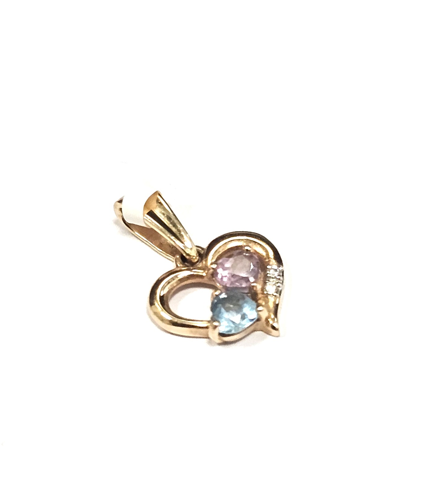 Kulons ar briljantiem (0.01 ct), ametistu un topāzu 244g1-1263