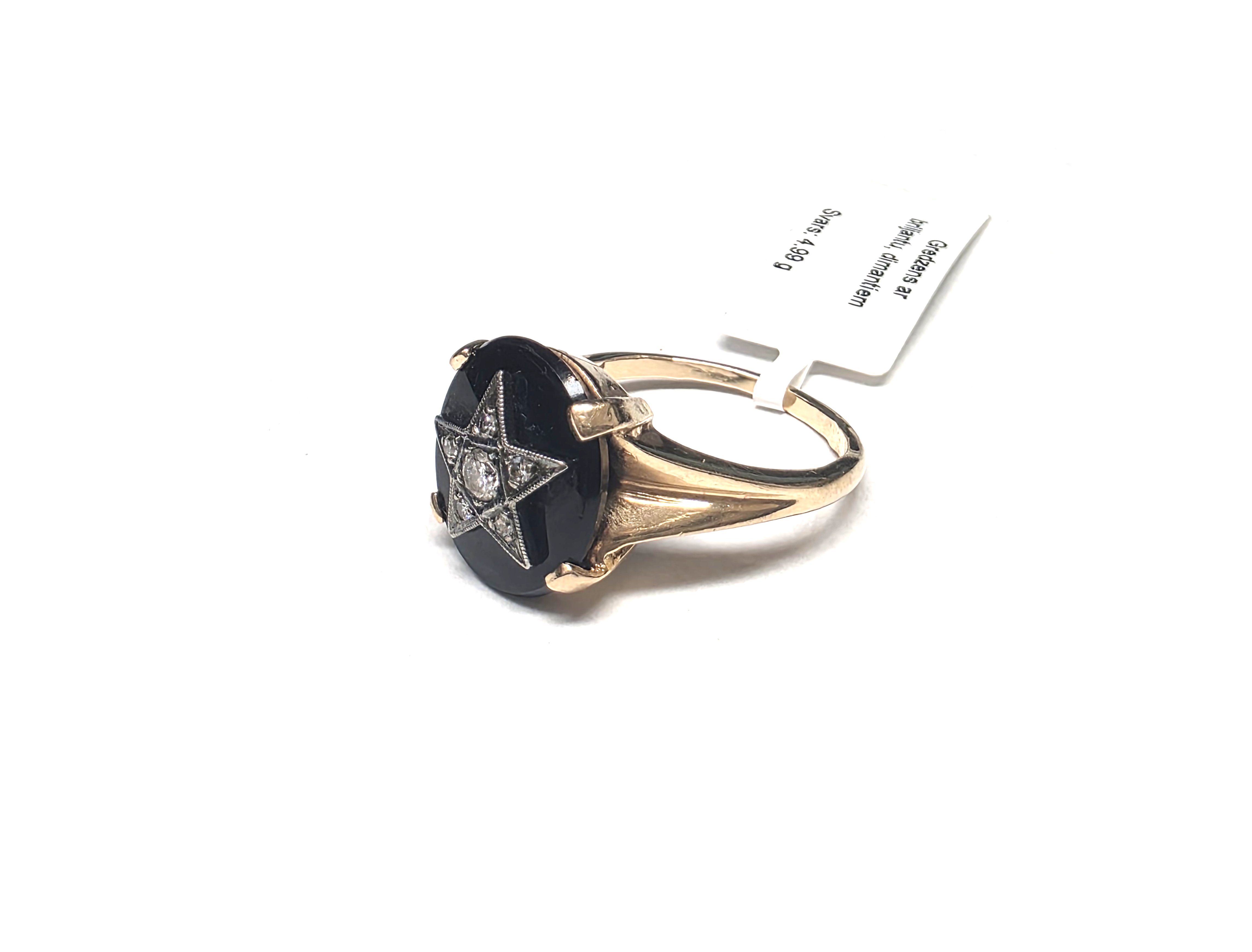Gredzens ar briljantu (0.10 ct) un dimantiem (0.05 ct) 1243-5063