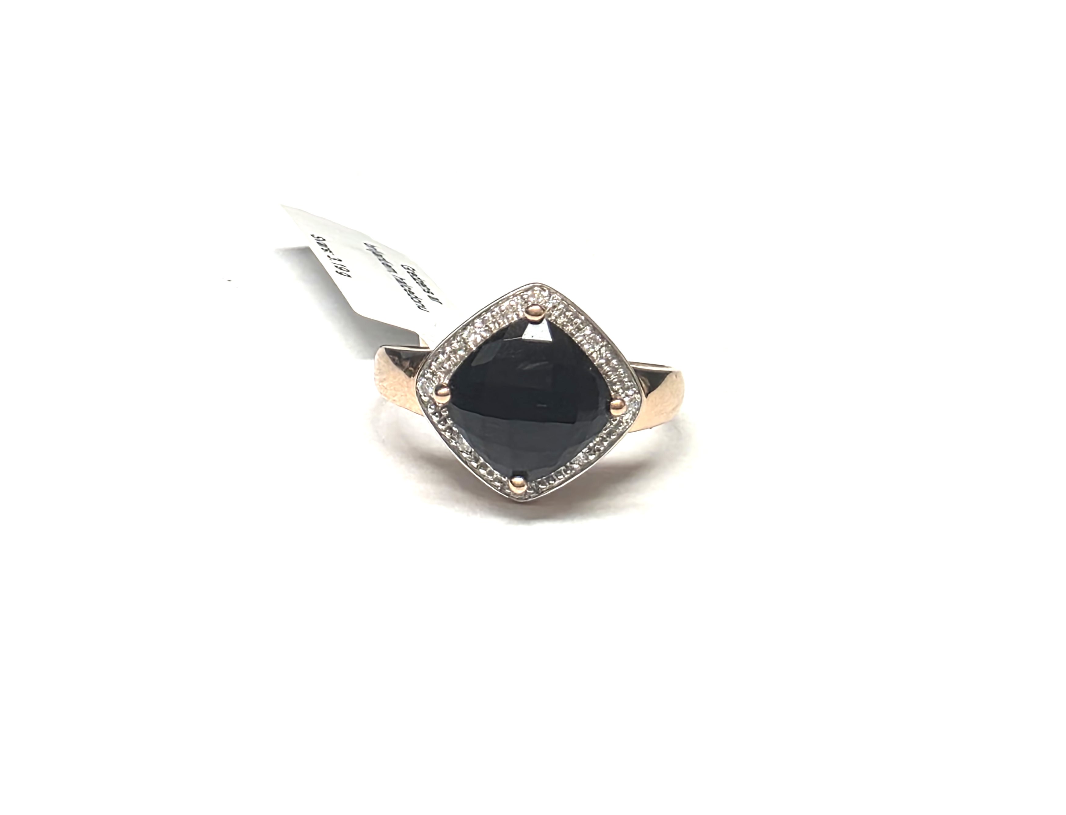 Gredzens ar briljantiem (0.08 ct)  un halcedonu 1261-5063