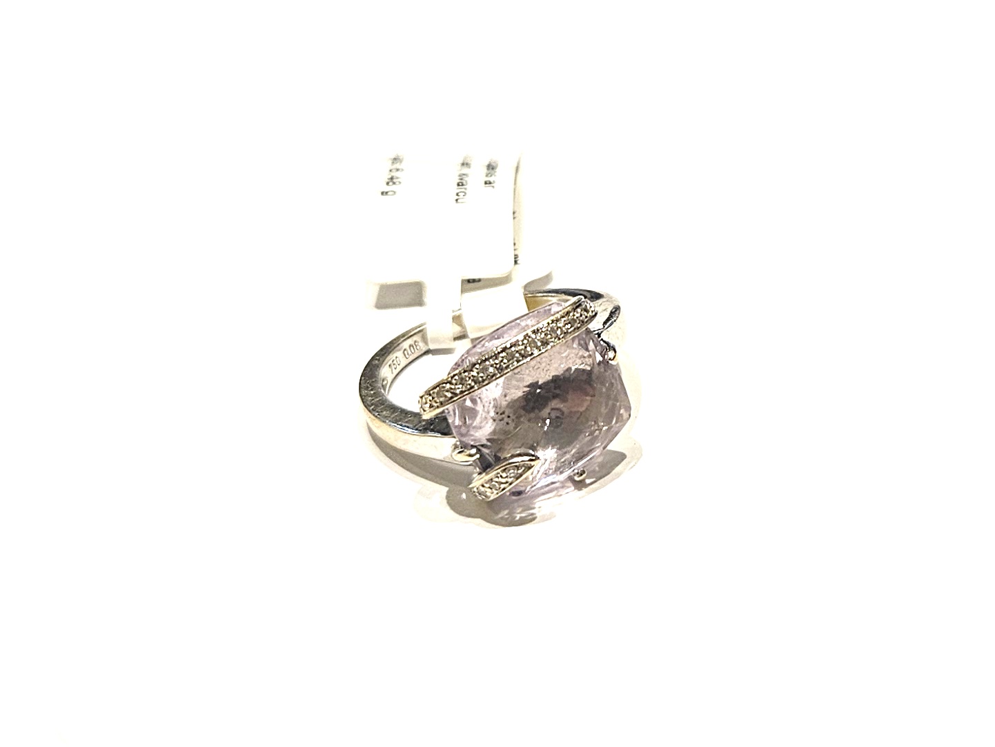 Gredzens ar briljantiem (0.10 ct), kvarcu 2102-1161