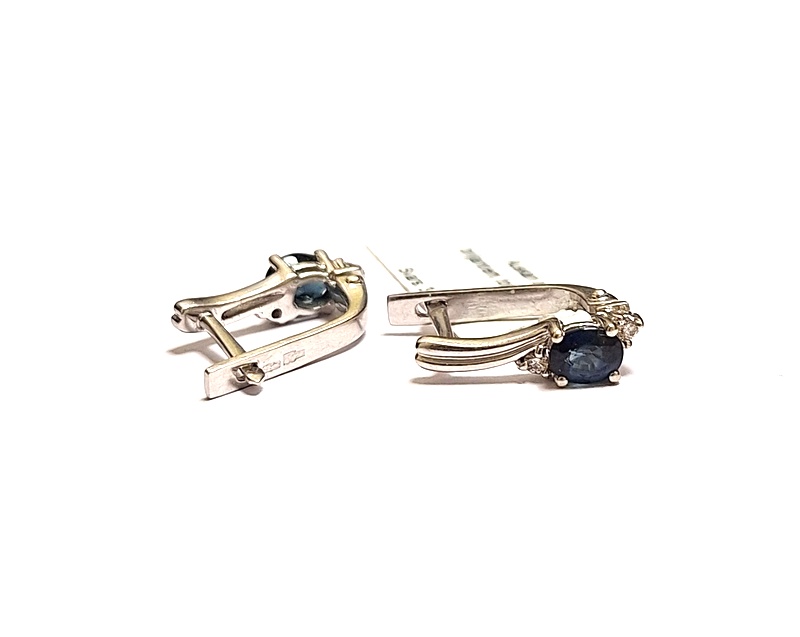 Auskari ar briljantiem (0.08 ct.), topāziem 13033-6451