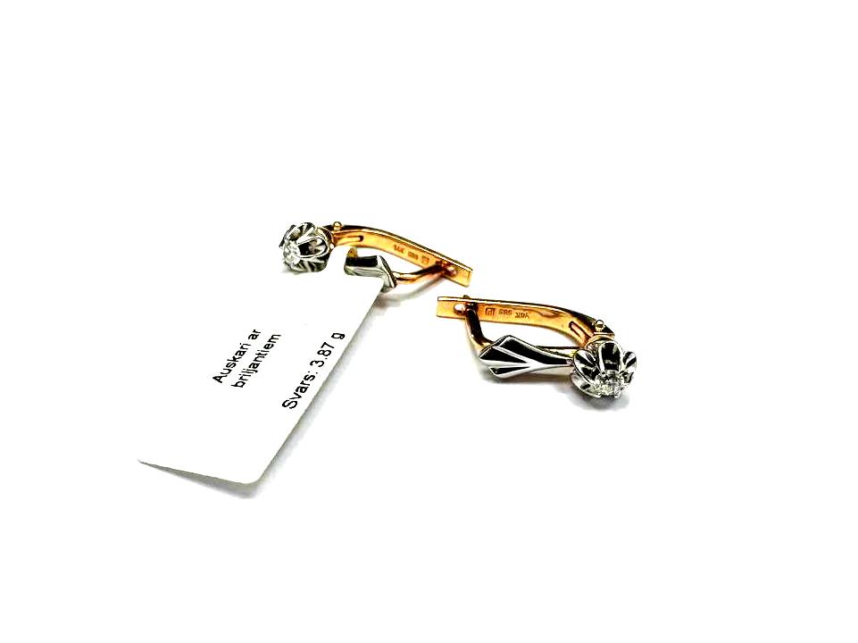 Auskari ar briljantiem (0.12 ct) 1330-5063