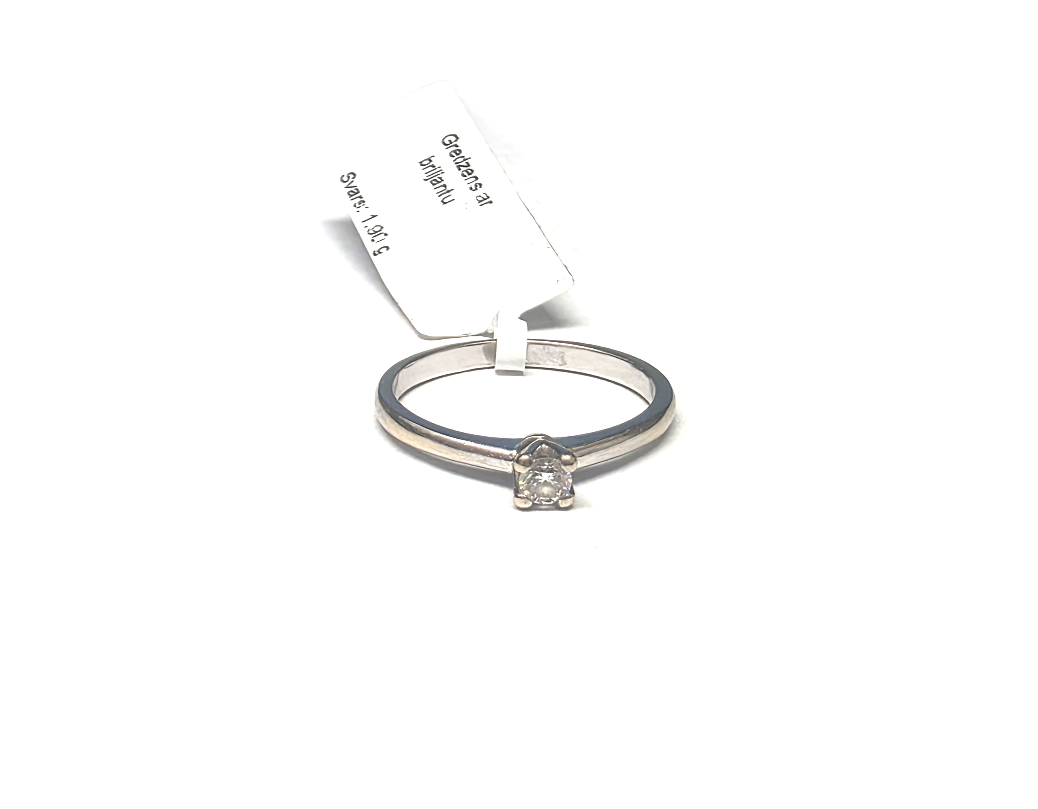 Gredzens ar briljantu (0.14 ct) 130-1763