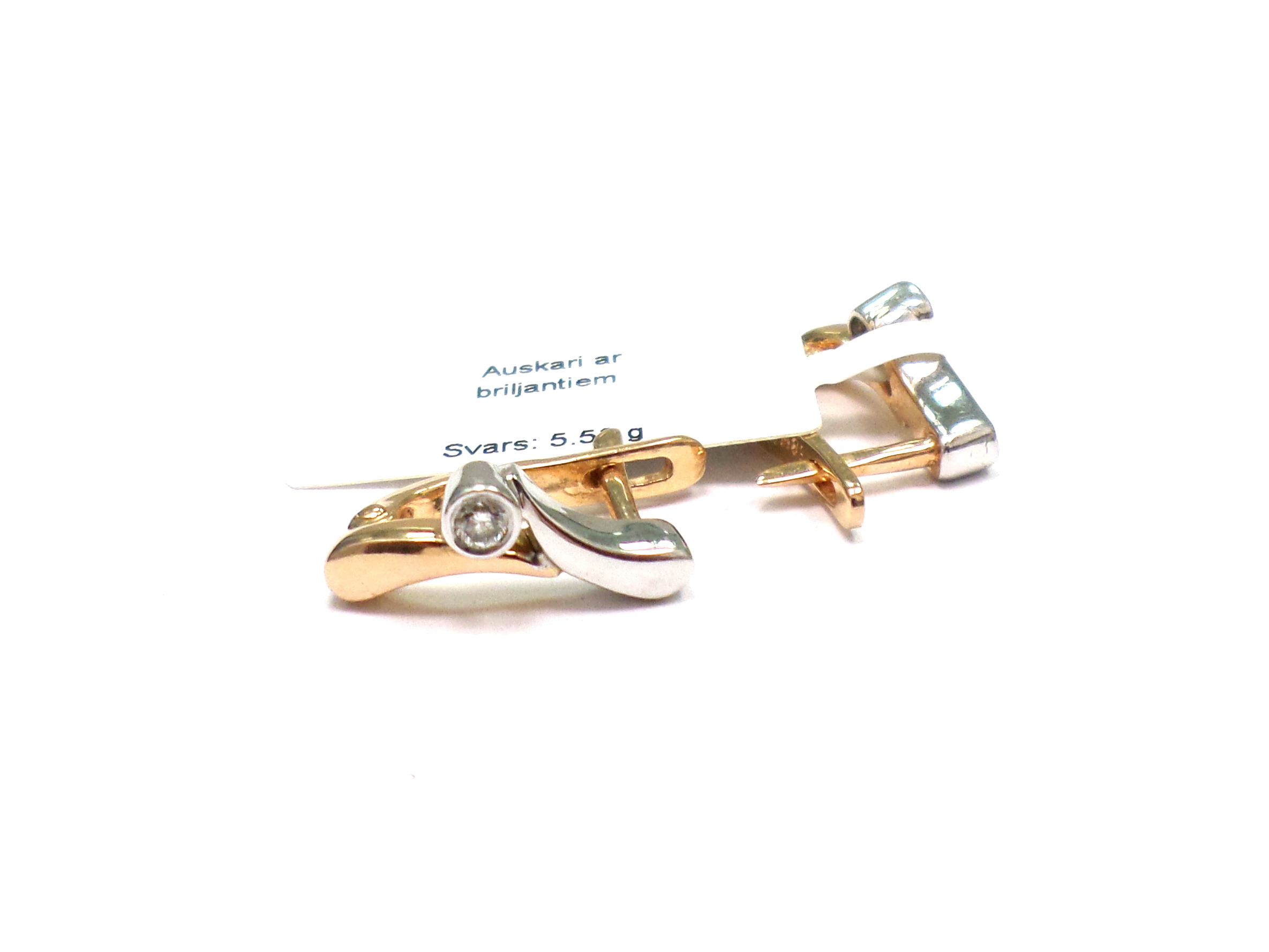 Auskari ar briljantiem (0.04 ct.) 10091-1711