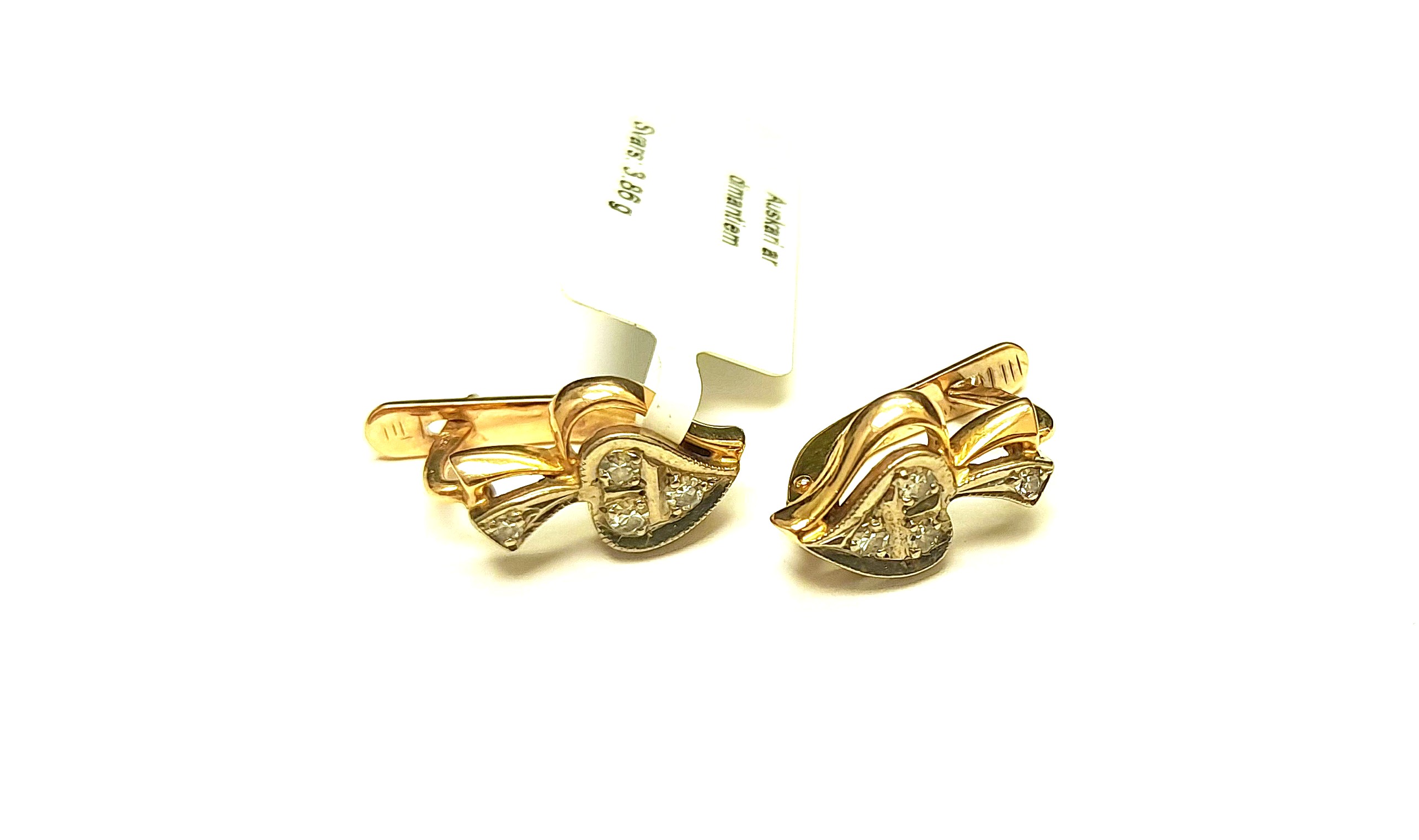 Auskari ar dimantiem 0.06ct 3740-5261