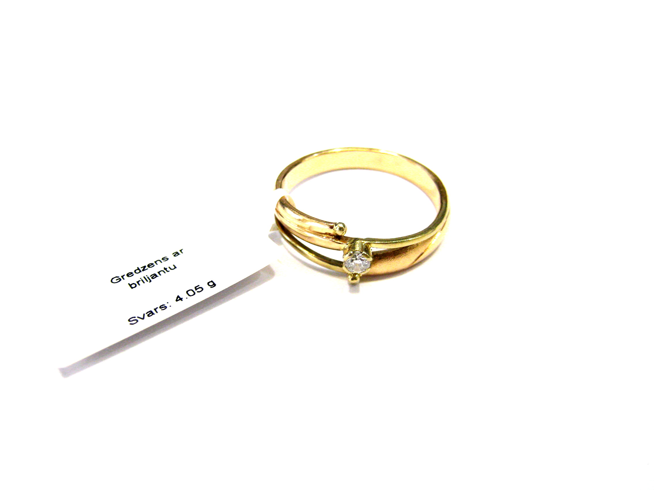 Gredzens ar briljantu (0.08 ct)  1801-8363