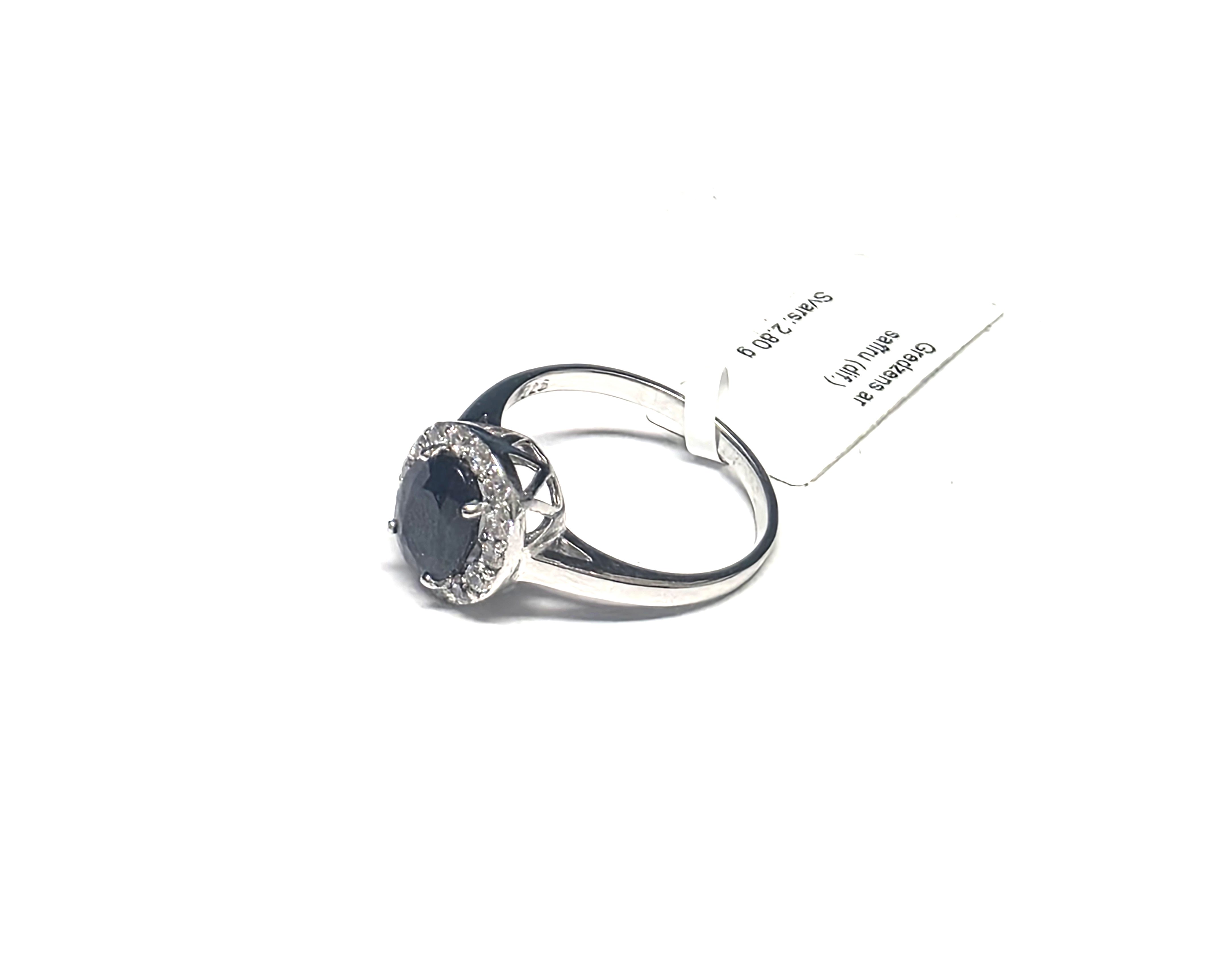 Gredzens ar sintētisko safīru (1.48 ct) 70/5065
