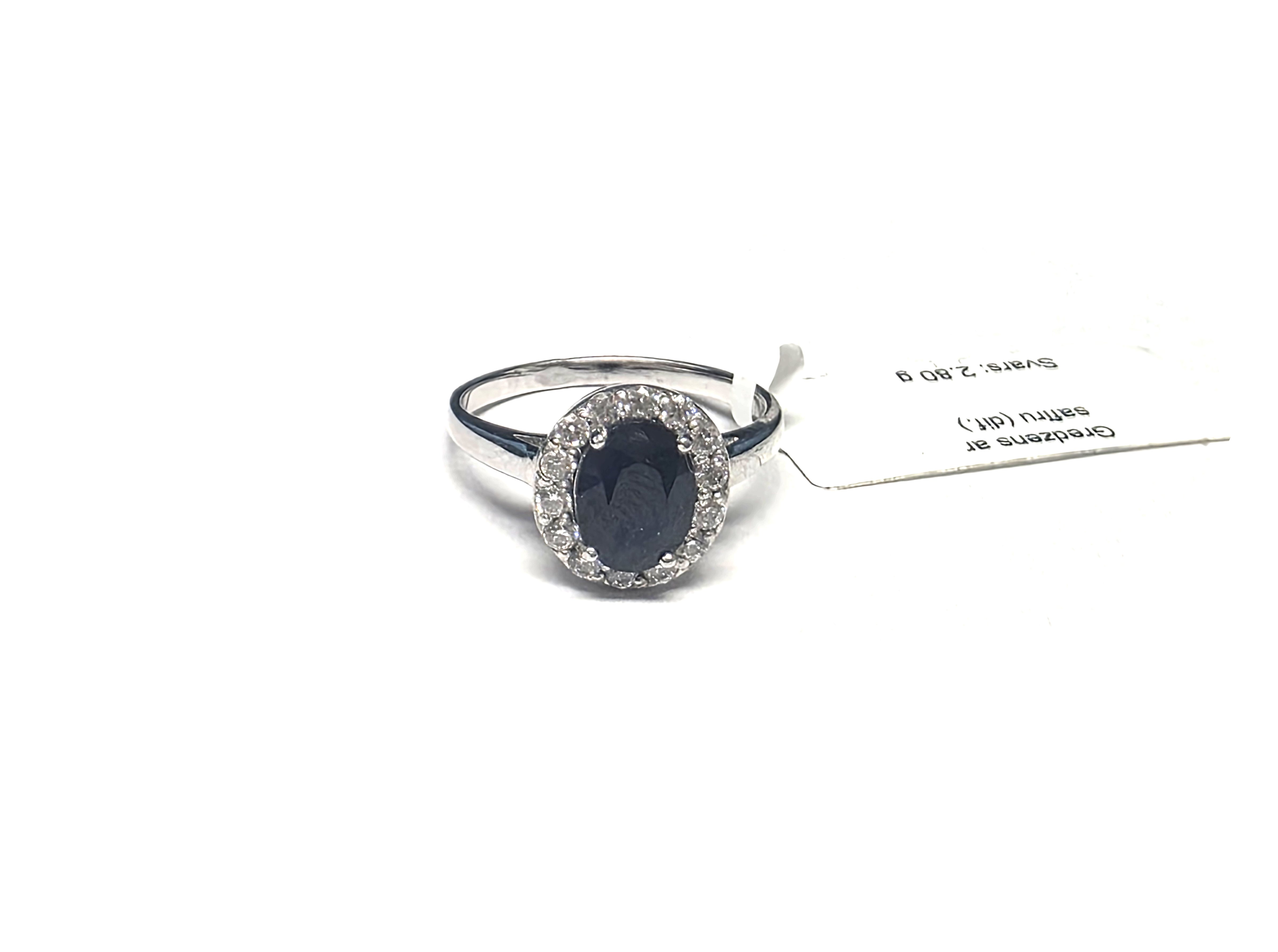 Gredzens ar sintētisko safīru (1.48 ct) 70/5065