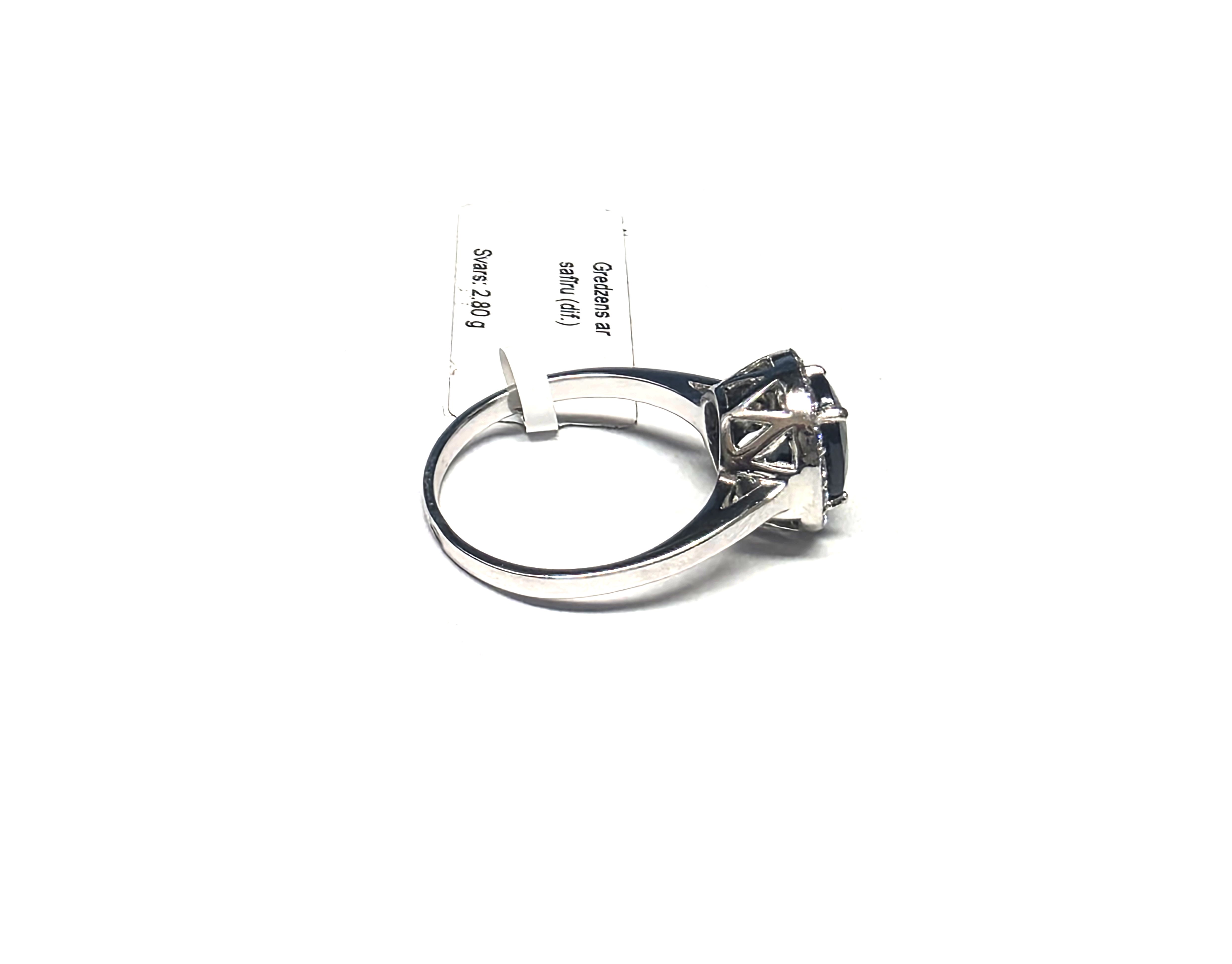 Gredzens ar sintētisko safīru (1.48 ct) 70/5065
