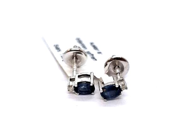 Auskari ar briljantiem (0.02ct) , safiriem (0.50 ct)  823-8363
