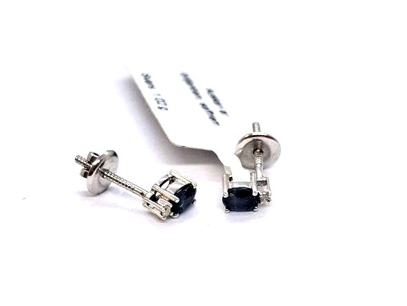 Auskari ar briljantiem (0.02ct) , safiriem (0.50 ct)  823-8363