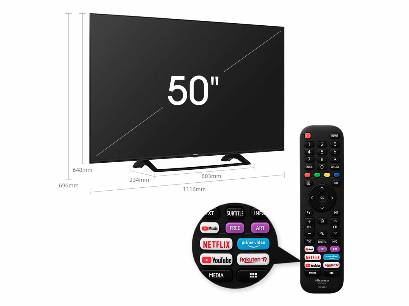 Hisense 50'' UHD LED Smart TV  (1510-4563 )