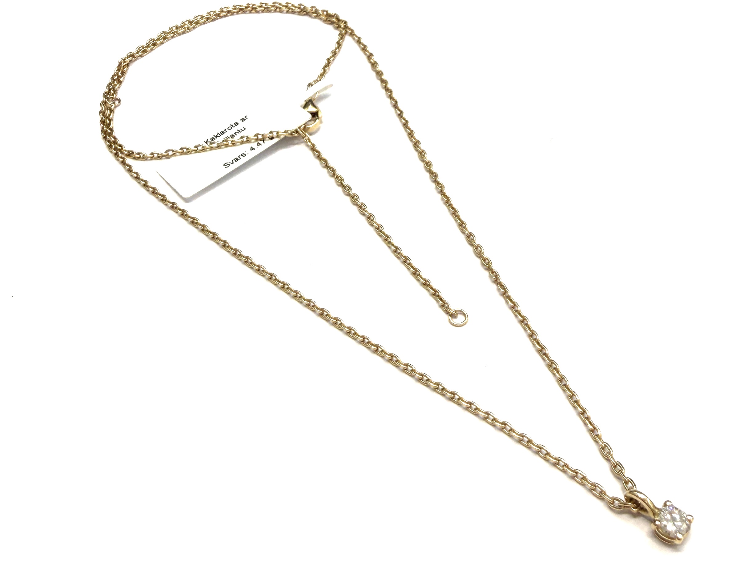 Kaklarota ar briljantu (0,24 ct) 3791-0763. Rezervēts līdz 19.07.26