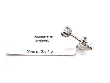 Auskars ar briljantu (0.13 ct) 5560-8361  Rezervēts līdz 28.07.26