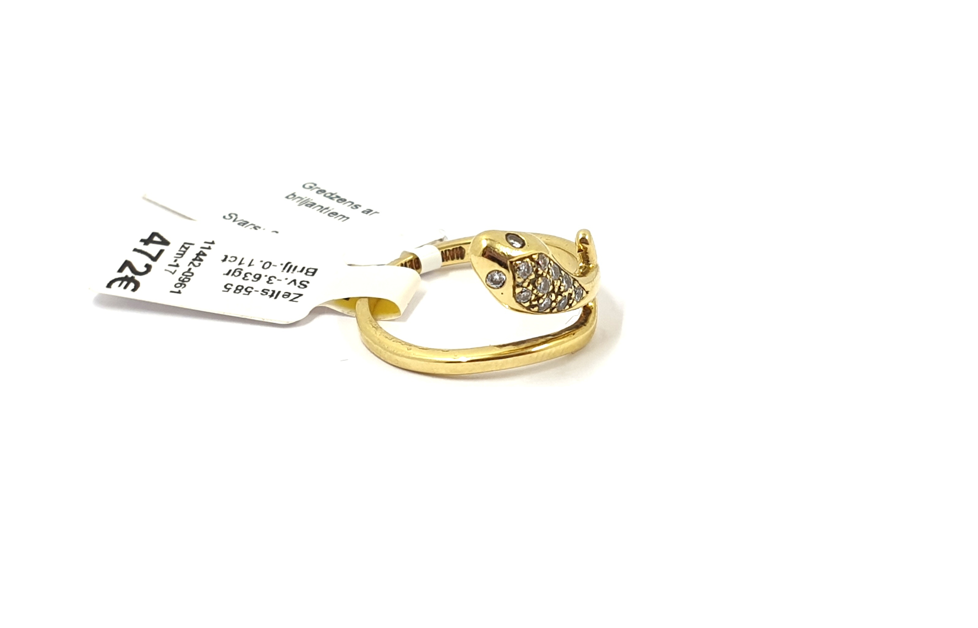 Gredzens ar briljantiem(0.11ct) 11442-0961 Rezervēts līdz 04.08