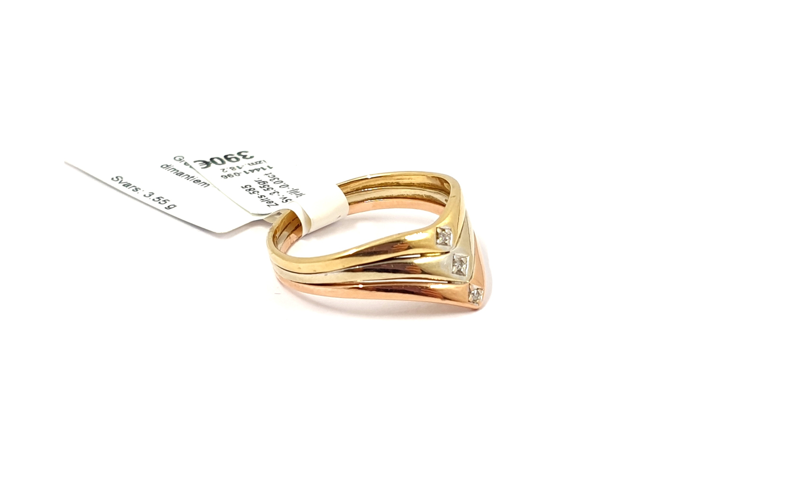 Gredzens ar briljantiem(0.03ct) 11441-0961