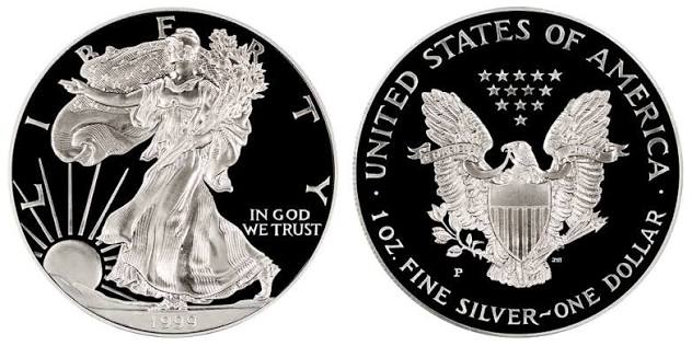 Amerikas sudraba monēta Silver Eagle