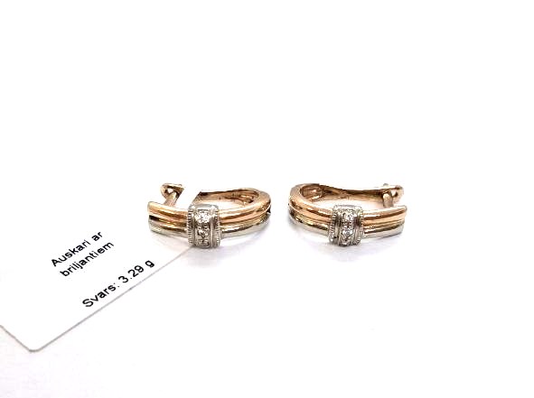 Auskari ar briljantiem (0.06ct)  2710-3461