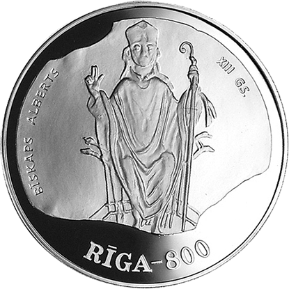 Latvijas sudraba monēta Rīgas astoņi gadsimti XIII gs.(3793-0963)