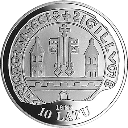 Latvijas sudraba monēta Rīgas astoņi gadsimti XIII gs.(3793-0963)