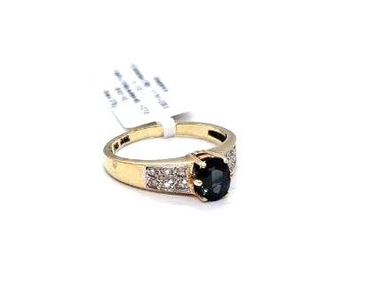 Gredzens ar briljantiem (0.09 ct) un safīru (0.7ct)  5001-3461
