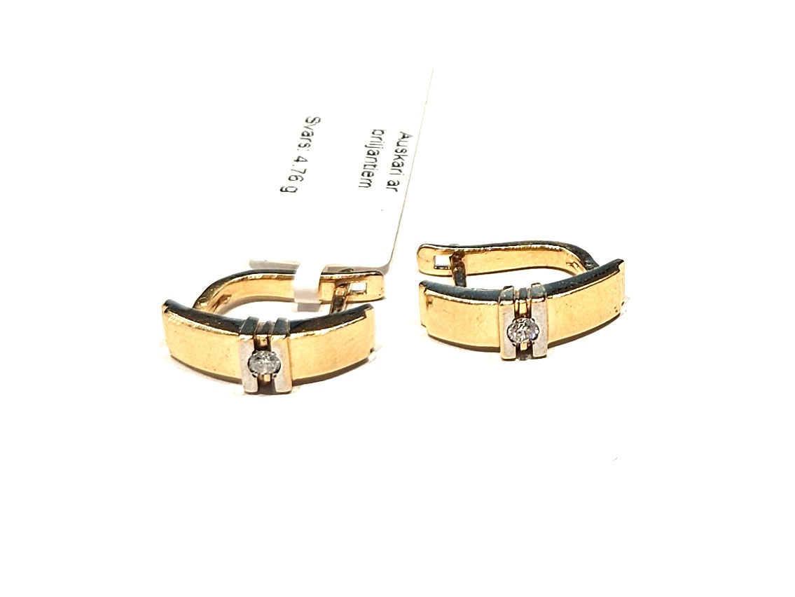 Auskari ar briljantiem (0.14 ct) 3570-5253