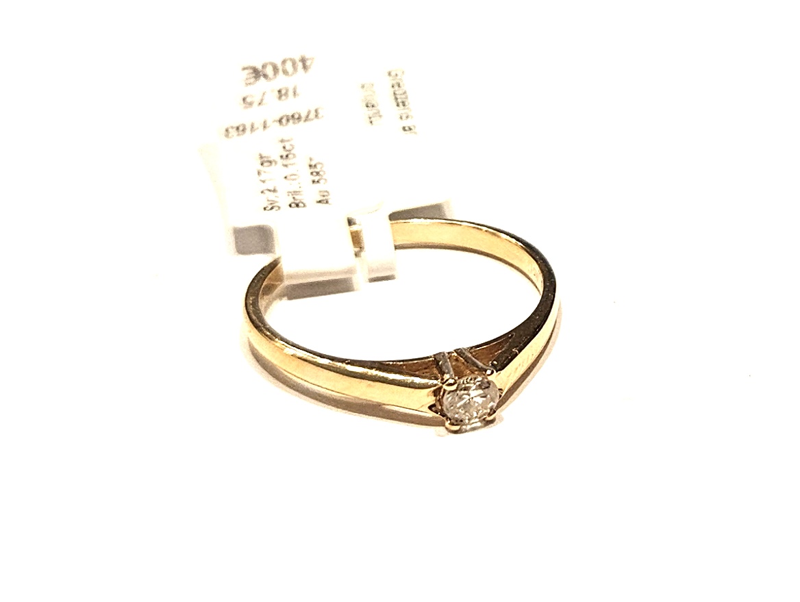 Gredzens ar briljantu (0.16 ct) 3760-1163