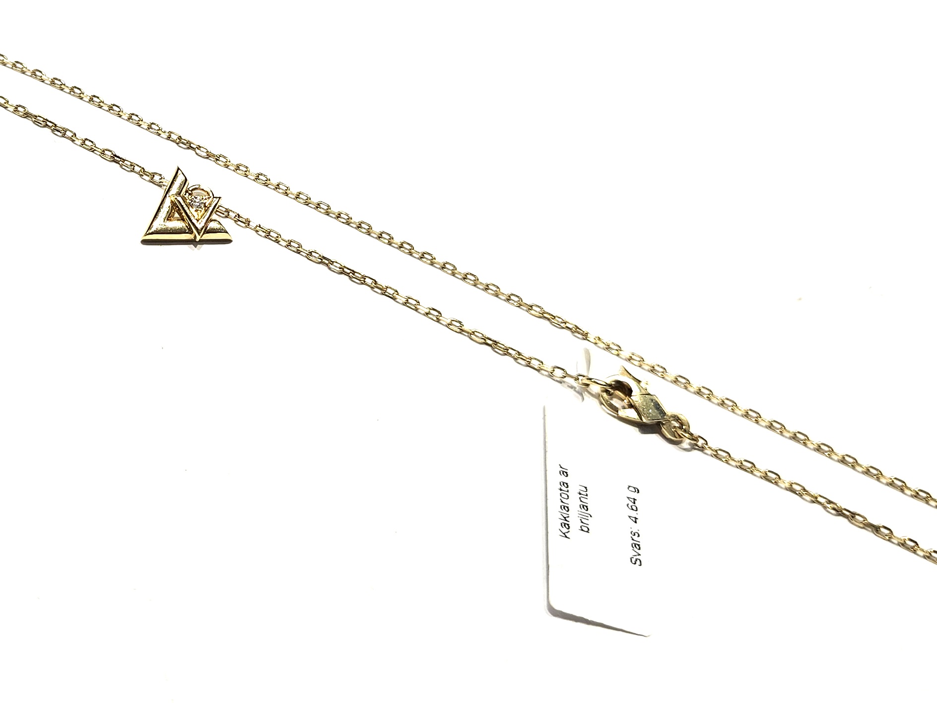 Ķēde ar kulonu un briljantu (0.03 ct) 211g2-0663